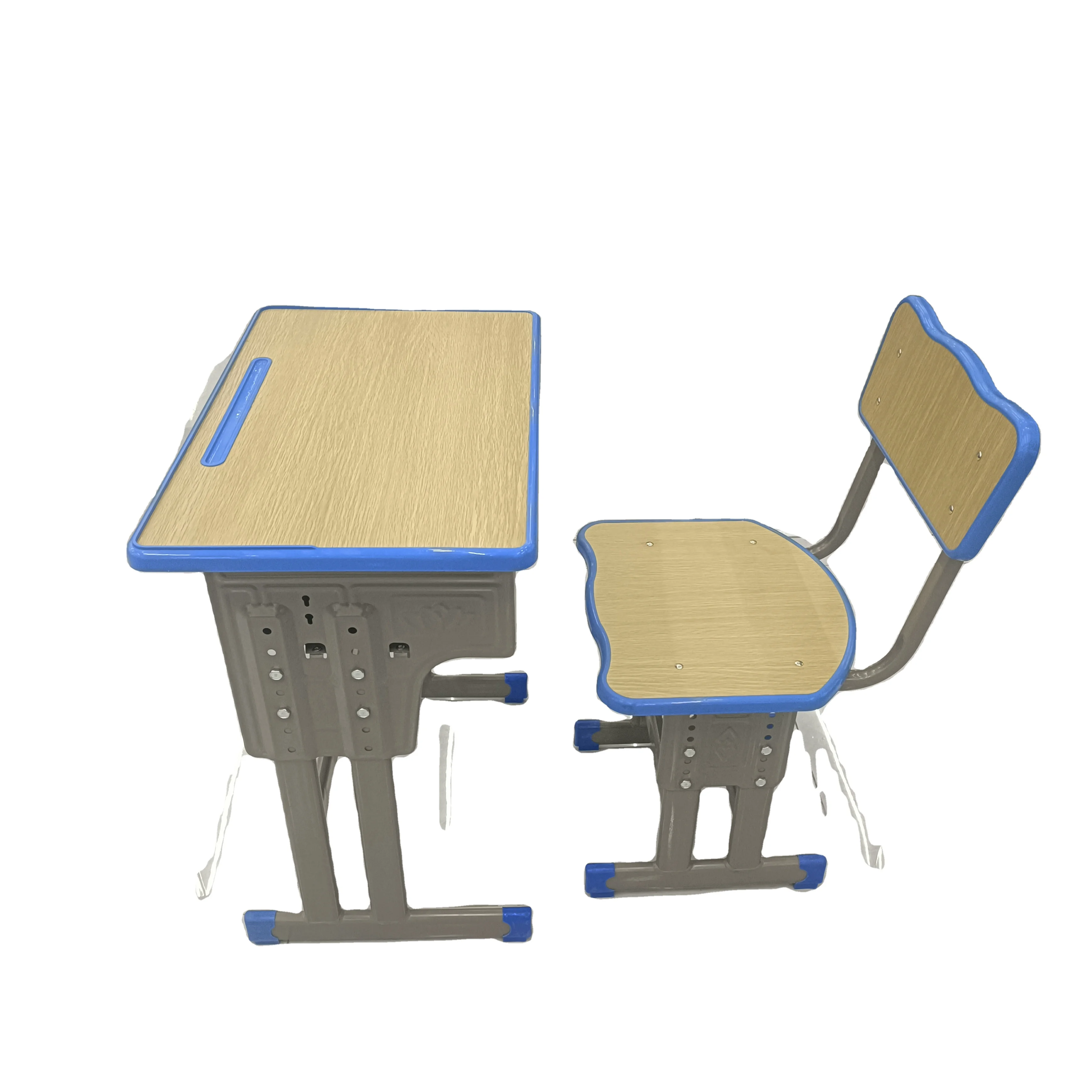 Factory supply height adjustable plastic seats school desk and chair set student furniture