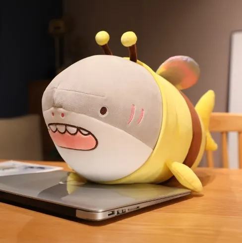 Stuffed Animals Toys Cute Bee Shark Plush Toy Custom Design