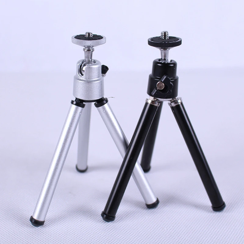 1/4 Lightweight Portable Metal Tabletop Phone Tripod Aluminum Mini Camera Handheld Tripod for Webcam