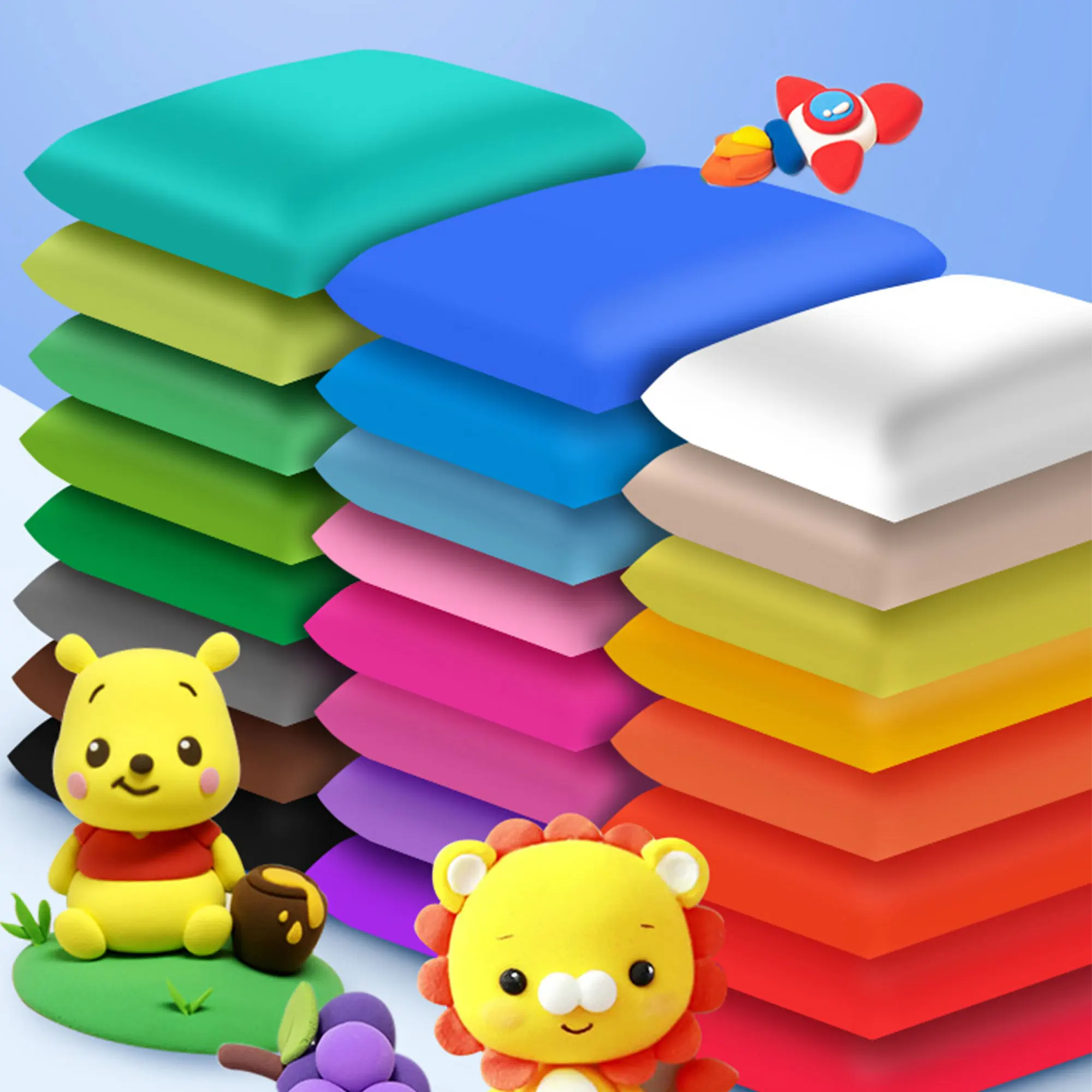Certificated 36 Colors 100g Soft Modeling Clay Air Dry Foam Clay for Craft DIY F-ake Bake