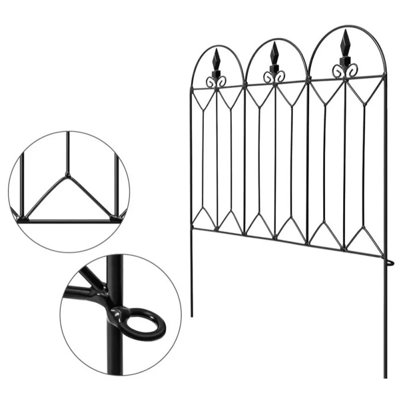 Modern design garden fence Customized size outdoor metal garden fence
