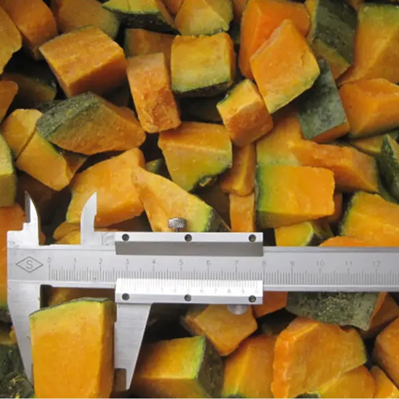 wholesale IQF halal bulk No additives Multi size fresh vegetable frozen pumpkin cut diced