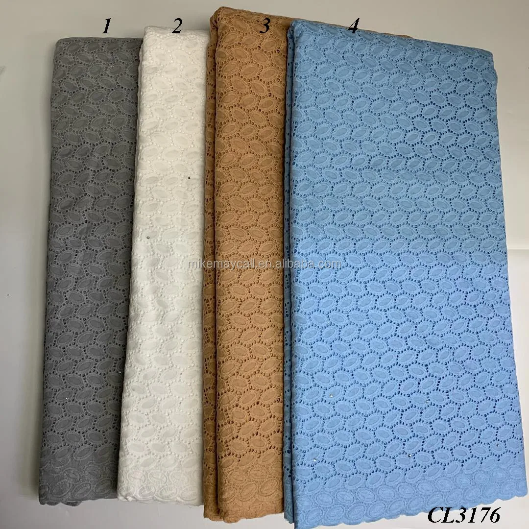 
2021 Latest Nigeria Swiss Laces High Quality Swiss Voile Laces Switzerland Cotton African Dry Lace Fabric 