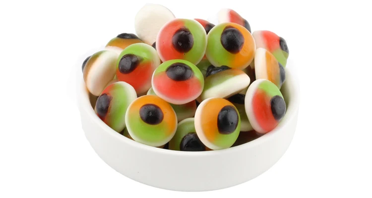 Hot selling halal sweet soft eyeball gummy candy eyes gummy halloween candy