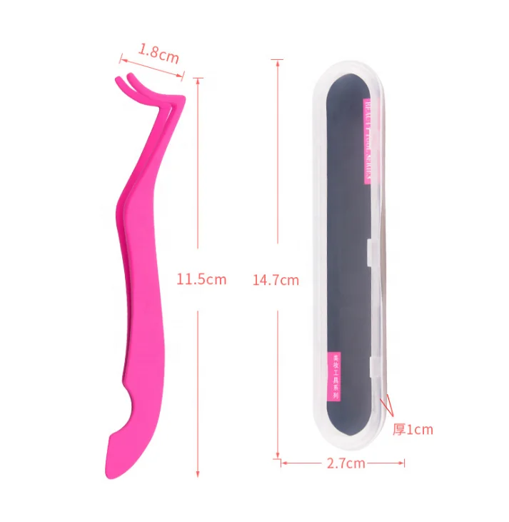 Private Label Custom Logo Stainless Steel False Eyelash Applicator Tool Mink Lash Tweezer