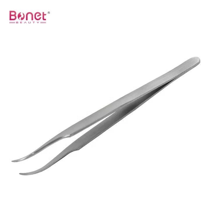 High Quality Stainless Steel Eyebrow Tweezers Set with Slanted Tip Beauty Product