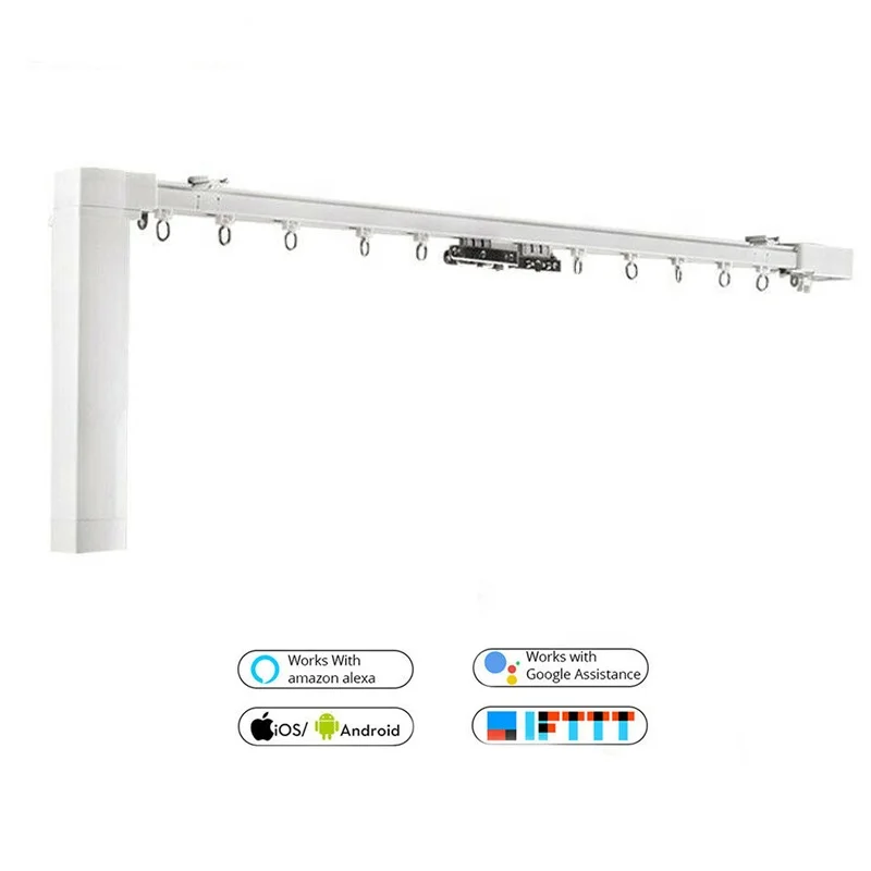 Tuya smart WiFi electric curtain track suit UK/EU/US/AU automatic curtain motor adjustment track customization