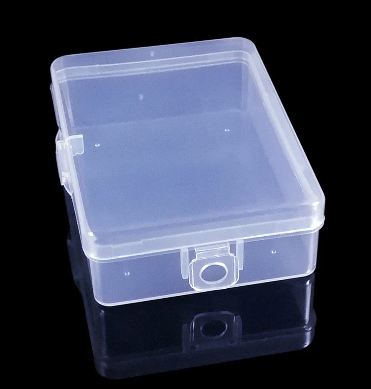 High transparent PP plastic box Small box thickened rectangular covered jewelry earrings fishing gear accessories zero  Piece st