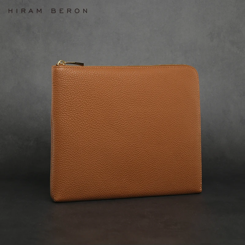 Hiram Beron Fashion Elegant Soft Leather clutch bag Envelope Bag for Women