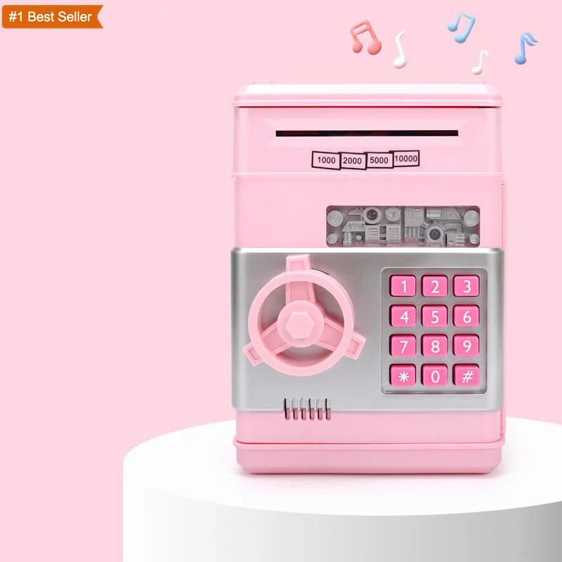 2022 Hot Selling Product  Electronic Piggy Bank Safe Money Box Children Digital Coins Cash Saving Safe Atm Piggy Bank