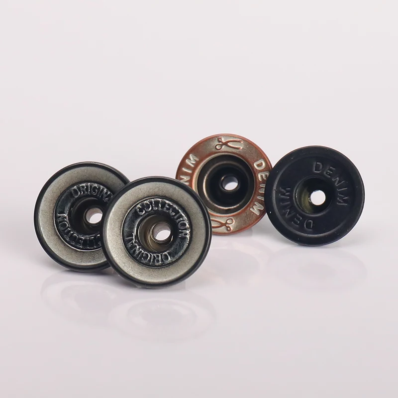 OCO Garment accessories metal buttons custom logo denim metal jeans pants riveted buttons for clothes