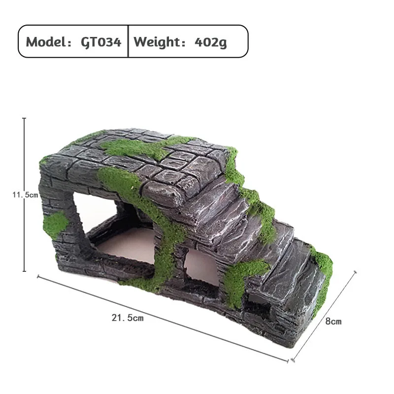 Aquarium fish tank turtle reptile rock platform terrace aquarium decoration turtle hole