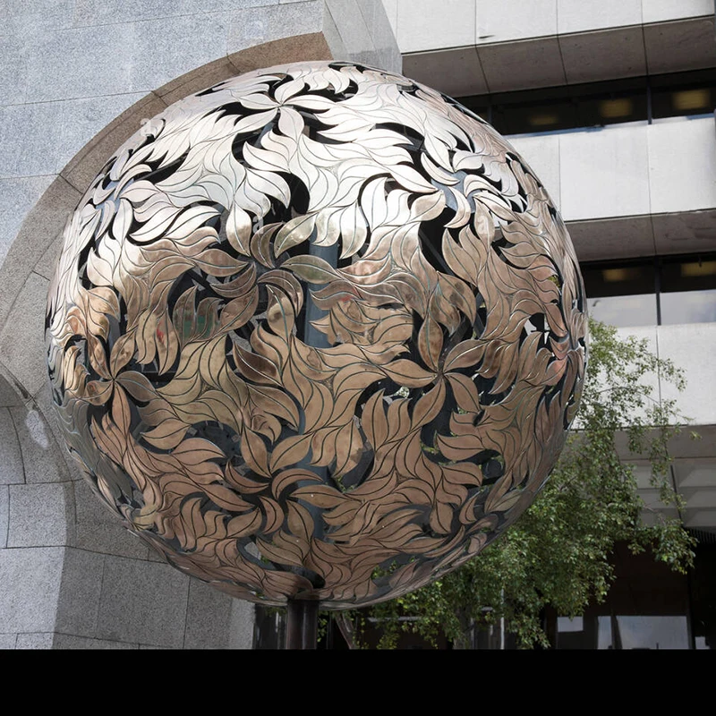 Наружное украшение сферический камин для сада с металлическими шариками стальной паяльник corten