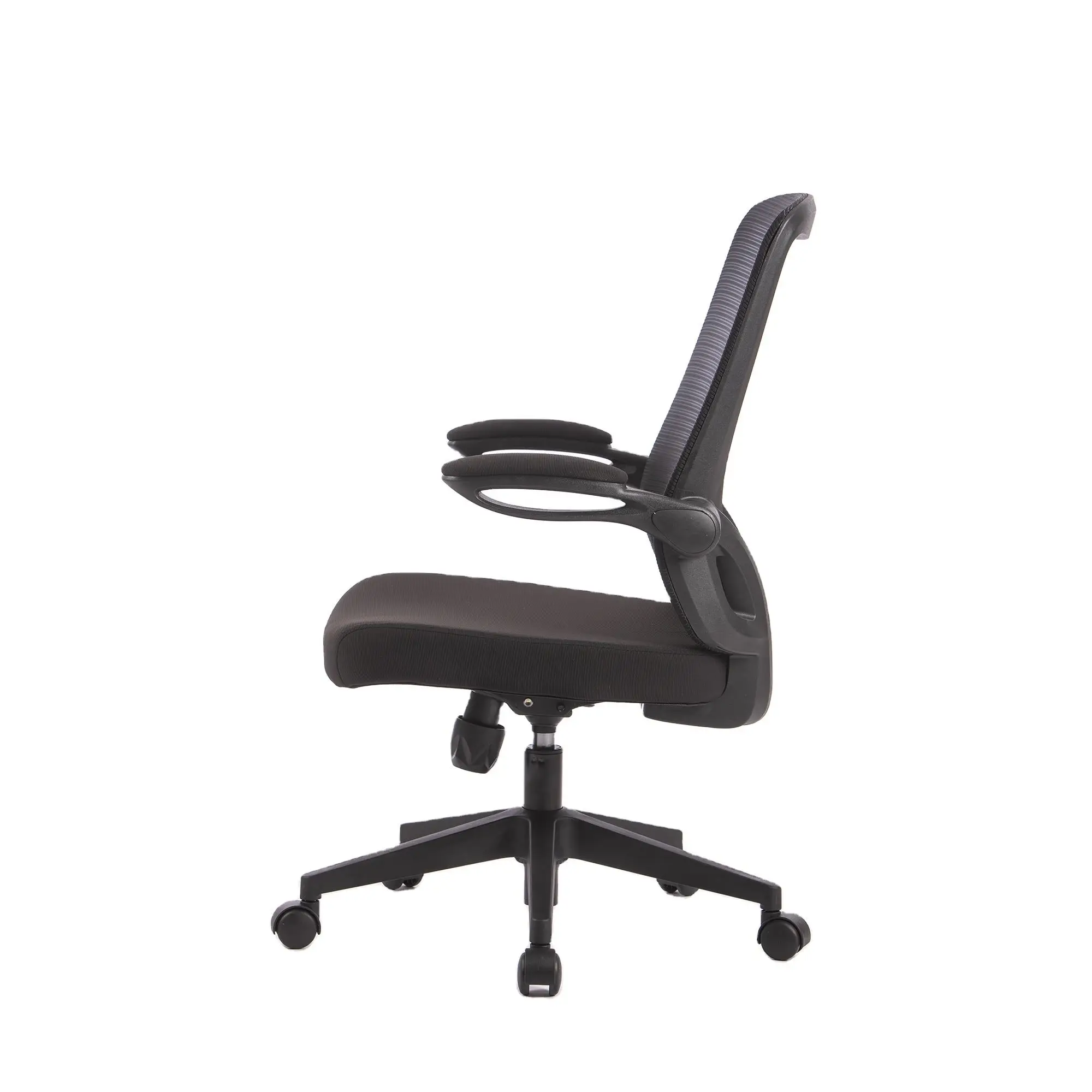 High quality ergonomic office comfort supervisor computer lumbar support full black office chairs