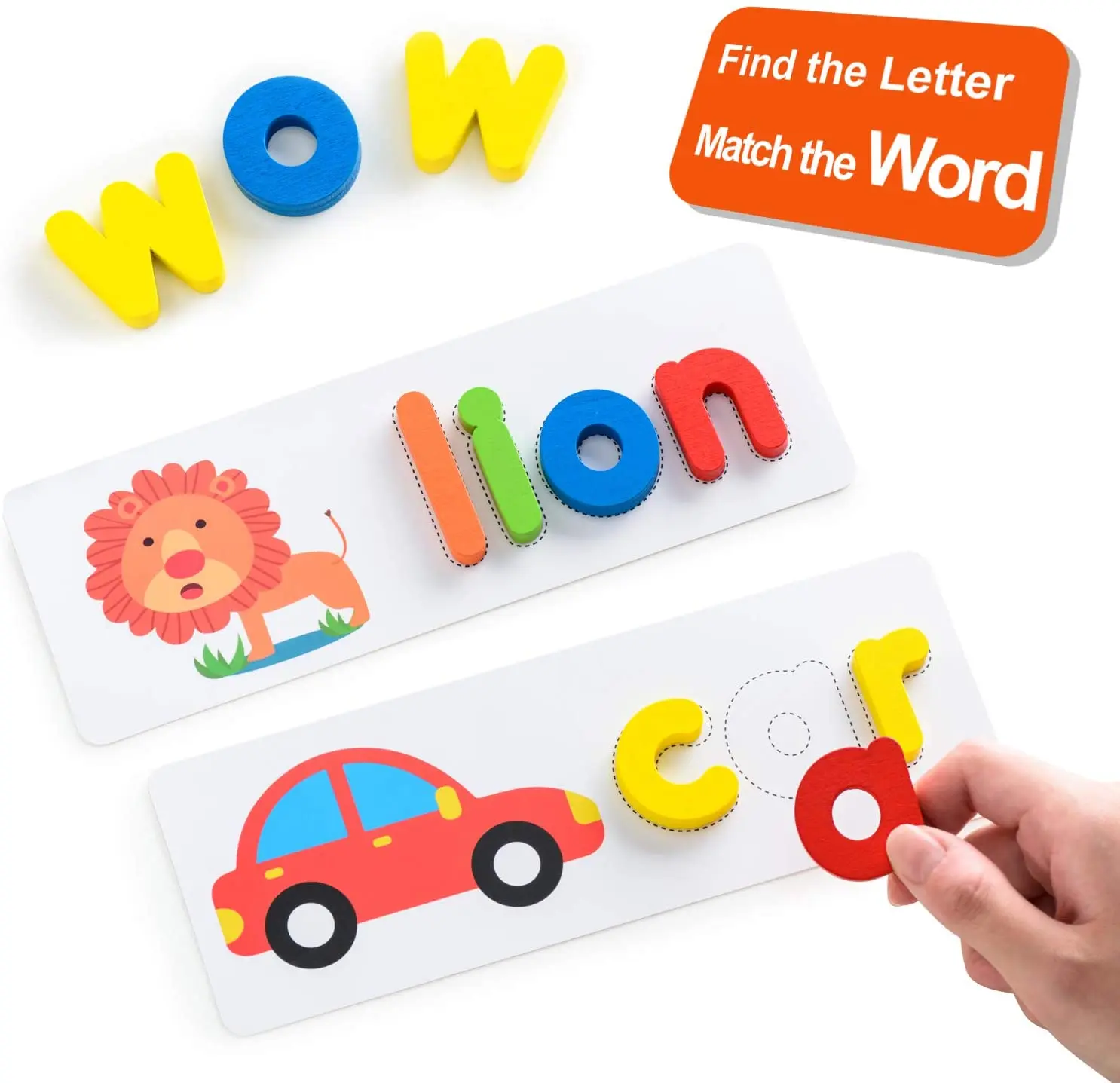 
26 Letters Wooden Montessori Alphabet Puzzle Spelling English Words Games Spell Learning Toys Educational Toys 