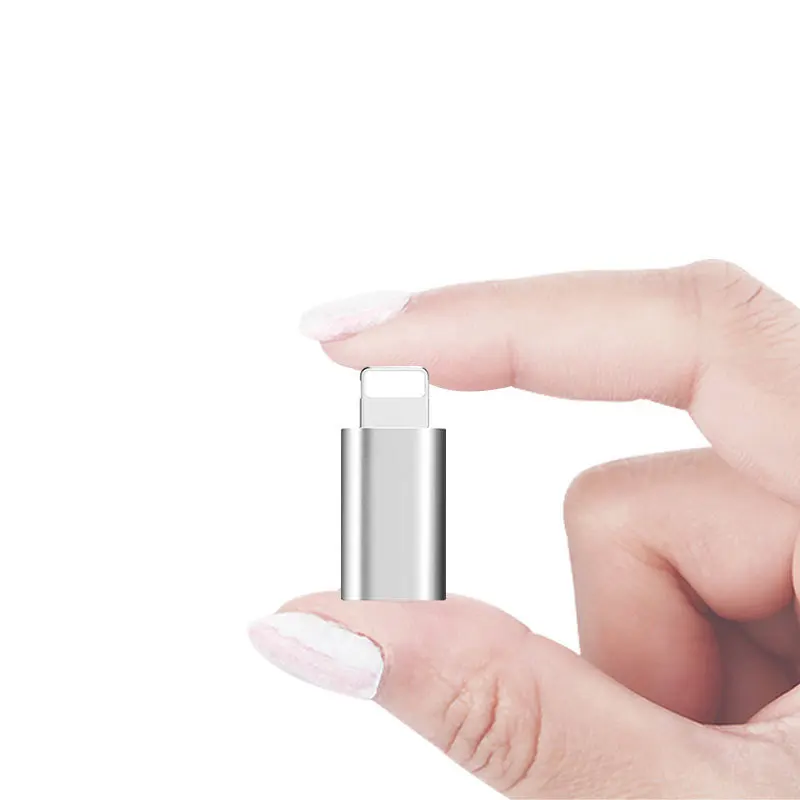 
Aluminum alloy Micro USB Female to 8pin Lighting Male Adapter 