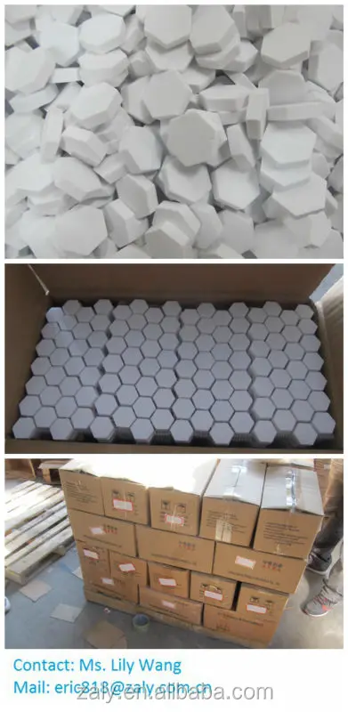 Abrasion Resistant 92%/95% Alumina Ceramic Hex Tile 12MM 6MM