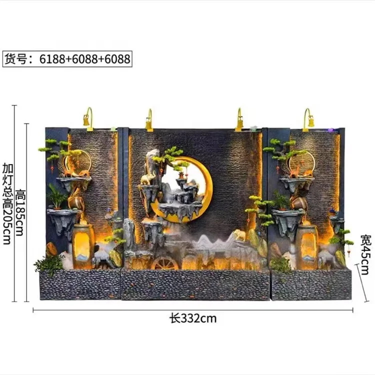 Black marble weeping wall fountain led fountain wall stone fiberglass wall fountains