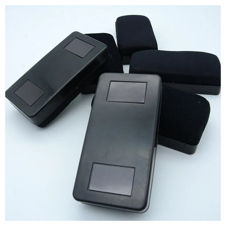 Black shell cloth board office teaching stationery supplies Easy to erase traceless magnetic whiteboard eraser