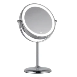 Greenfrom New Wholesale Makeup Dressing Table Double  Round Led Vanity Make Up Salon Mirror Lights Kit D740