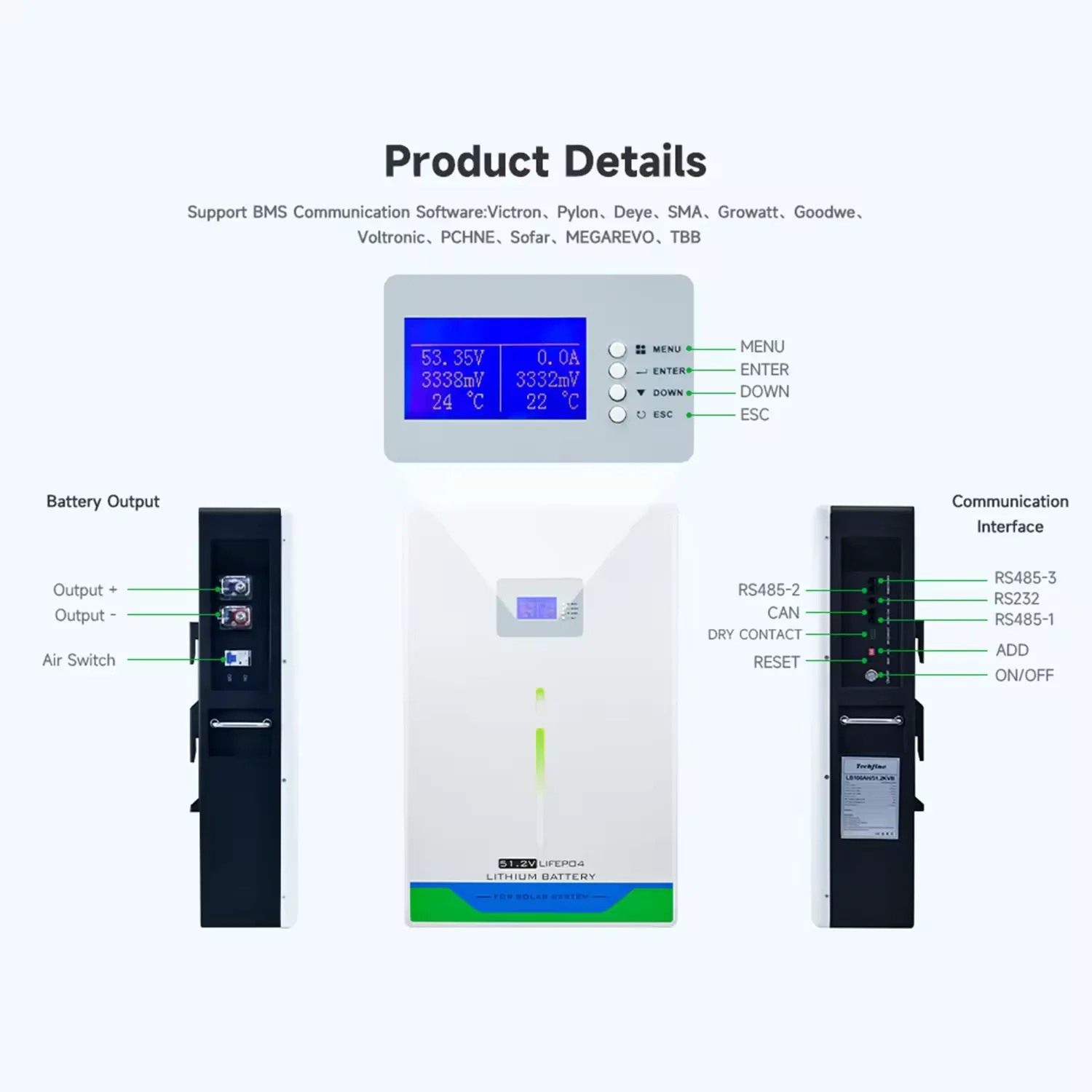 Hot Sale 5kwh 10kwh 15kwh 100ah 200Ah 300ah deep Cycle powerwall mounted 48v 51.2v lithium Solar Energy Storage system battery