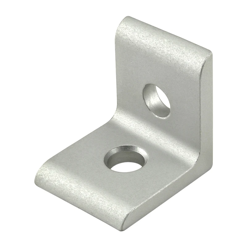 China manufacturer 2 hole 90 Degree inside corner bracket 25mm L shape Angle Connector 25*25mm for 2525 aluminium profile