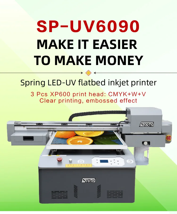 high speed A1 UV LED 6090 large format flatbed printer printing machine plotter price 600*900mm