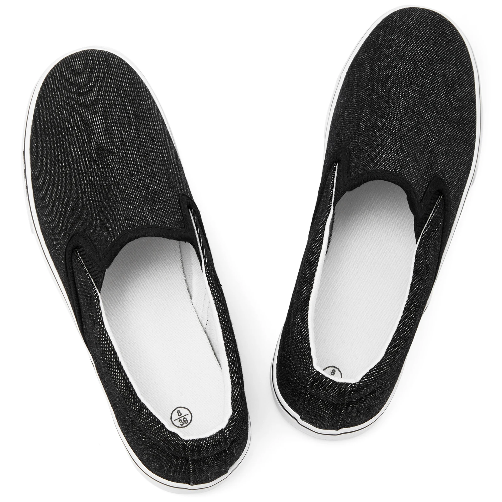 Wholesale Rubber Sole Ladies Flat Slip on Vulcanize Canvas Shoes for women new style