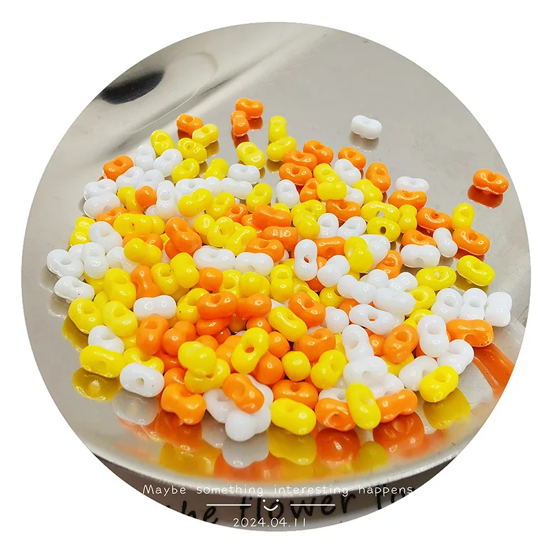 Diy Accessory 3*6mm Multicolor Loose Glass Seed Beads for Bracelet , Wholesale 10g/bag Solid Color Glass Peanut Beads for DIY