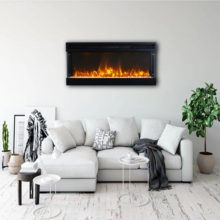 36 Inch Remote Control Led Electric Fireplace Insert Fire Place Built In 3 Sided Electric Fireplace