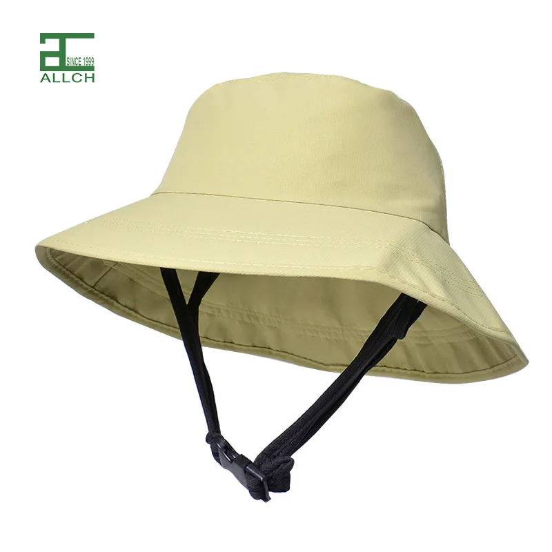 ALLCH Customized Nylon Surf Bucket Hat Fishing Waterproof Bonnie Bucket Hats Fashion Surfing Cap Chin Strap