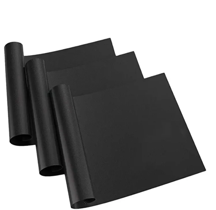 Factory Supply 0.8mm Thickness Single Layer High Quality Hexagon BBQ Under Grill Pit Mat Fire Pit Mat  Silicone Coating