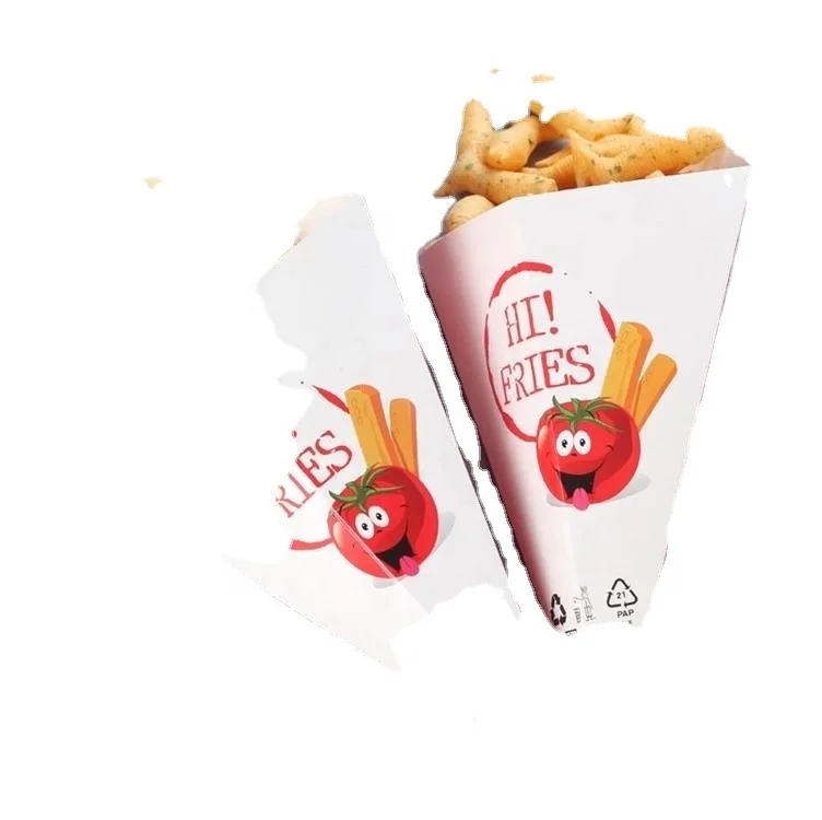 potato chips cup  Fries Chips Take Away Packaging Paper Cup Customized Popcorn Disposable Cups With Lid
