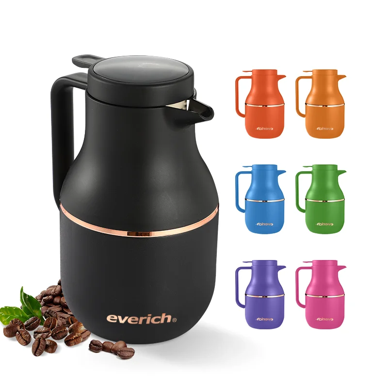 1.2/1.6L Double Wall 304 Stainless Steel Vacuum Tea Coffee Pot Water Kettles