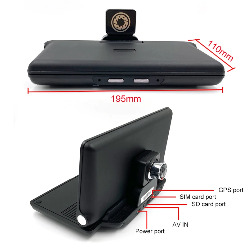 WiFi 4G Dual Lens Dash Cam 6.86 inch GPS Navigation ADAS Rearview Camera Android 8.1 Video Recorder 1080P Car Dashboard DVR