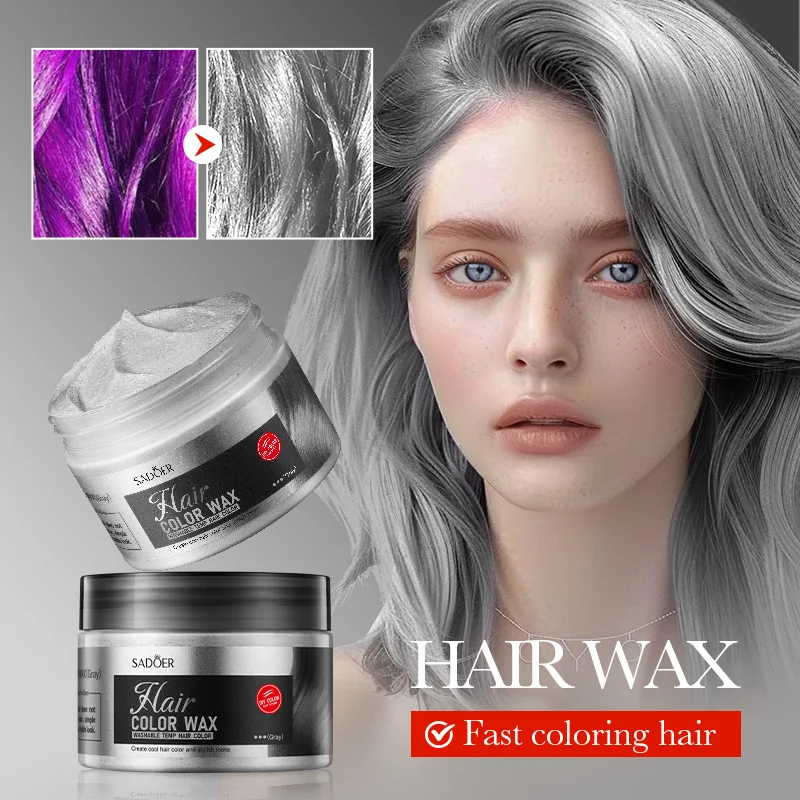 Hot Selling Wholesale Hair Styling 120g Fast Coloring Non Greasy Washable Strong Hold Long Lasting High Pigment Hair Color Wax