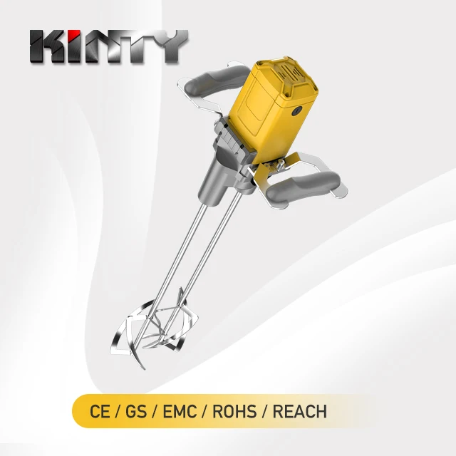 KINTY Mini Electric Hand Mixer Home Use 1700w Small Shaft Paddle Type Concrete Mixer With Electricity For Paint Plaster