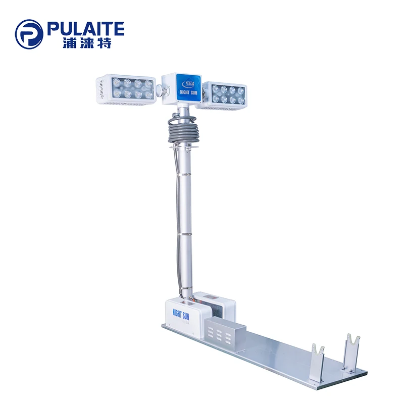 Customized 3.5 Meter External Cable Telescopic Mast Lighting Vehicle Roof Mounted lights Tower Fire Fighting Truck