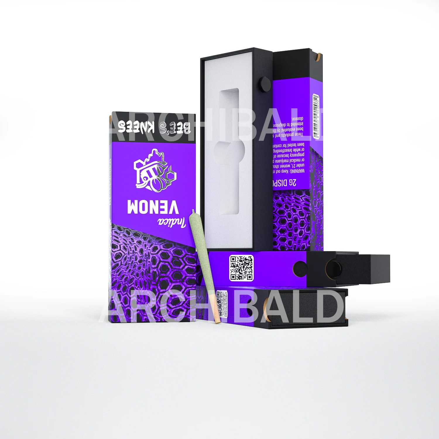 Luxury Custom Pre Child Resistant Proof Roll Pull CR Cart Box Cartridge Packaging Paper Box Case