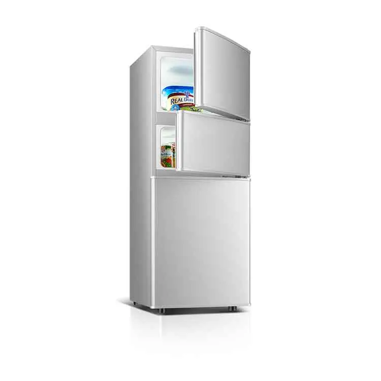 Бытовой трехдверный холодильник, холодильник, кухонный Умный домашний холодильник из нержавеющей стали