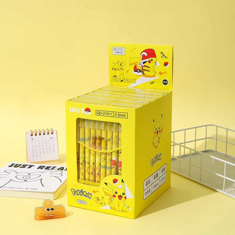 Wholesale Hot Sale Cute Creative Pikachu Style Neutral Straight Rod Stick Fancy Heat Ink Erasable Pen for Kids