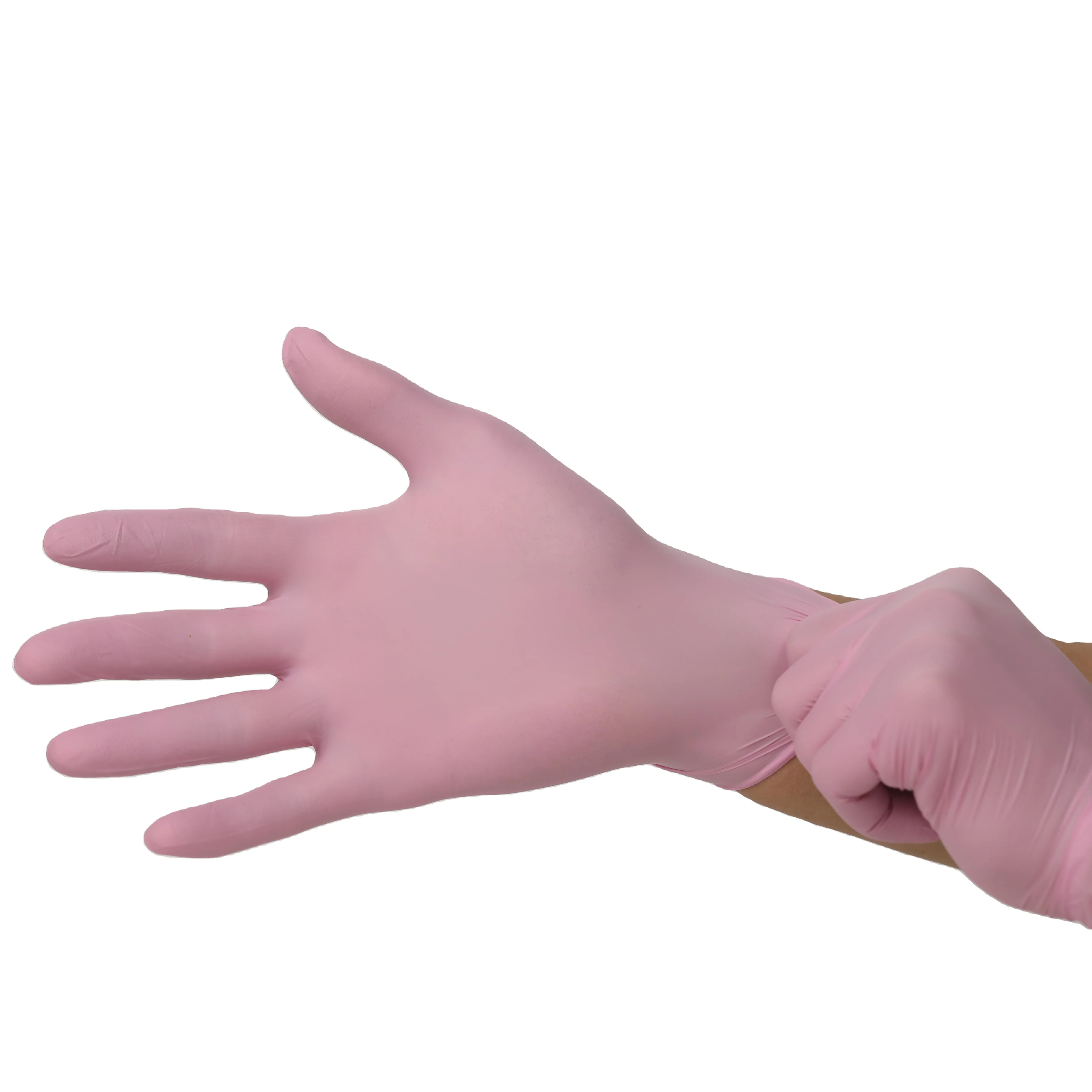 JINGJIN Free Sample Safety  Disposable  Medical   Wholesale High Quality  Manufacturing Waterproof Texture finger  Nitrile Glove