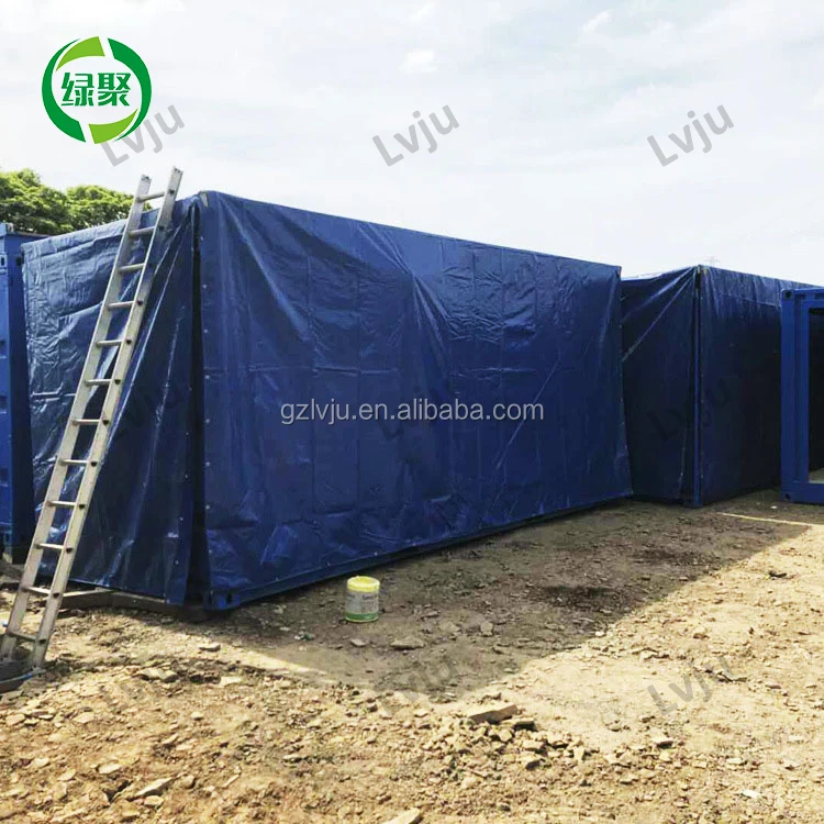Anti-Uv Pvc Tarpaulin Plastic Zipper Cover Waterproof Reusable Ibc Container Cover Pallet Cover For Cargo