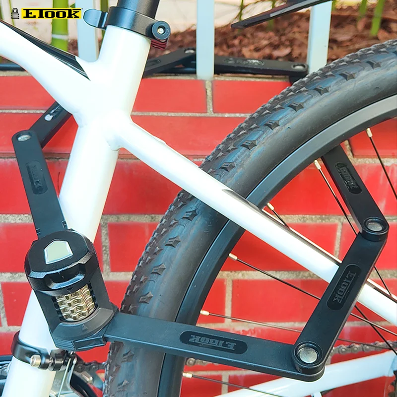 ETOOK Hot Sale Interesting Motorcycle Electric Bike Safety Folding Lock Zinc Alloy Combination Wheel MTB Bike Lock