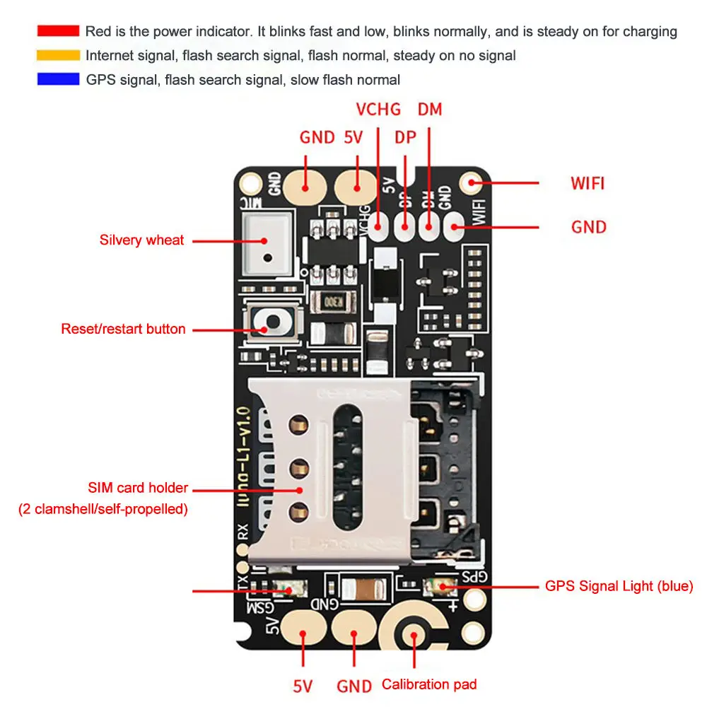 GSM base station GPS locator program motherboard PCBA module free installation anti-theft device children pet car anti-loss