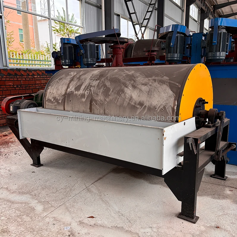 Iron Ore Tin Ore Feldspar Magnetic Powder Separator High Efficiency Separation Equipment Wet Type Magnetic Drum Separator