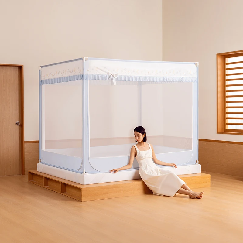 Medoga Bed Canopy Girls Bedroom Mosquito Net Luxury Outdoors Moustiquaire Royall Romantic Purple Home Textile 100% Polyester Po