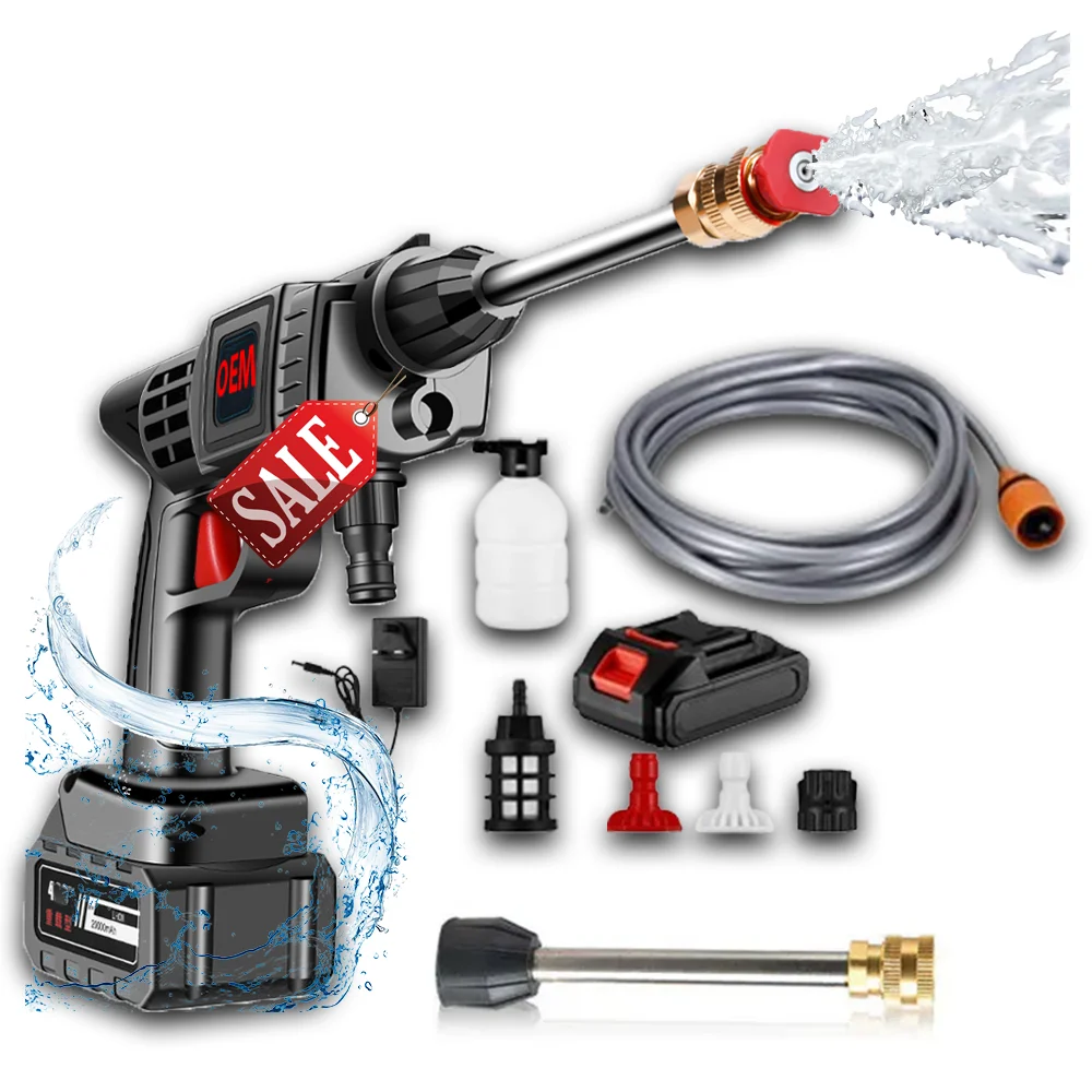 Touch Free Electric cleaner Car Wash Foam Gun Cordless Portable Wash High pressure pump mini car washer With Lithium Battery