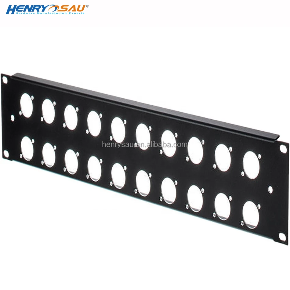 audio amplifier chassis panel Rack Mount 2U Patch Panel with 24 holes 19 inch rack cabinet metal part