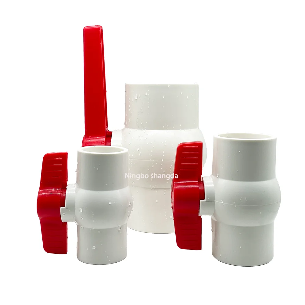 High Quality PN16 Socket/Thread 1/2'- 4' Water Ball Valve PVC Ball Valve With China Cheap Price